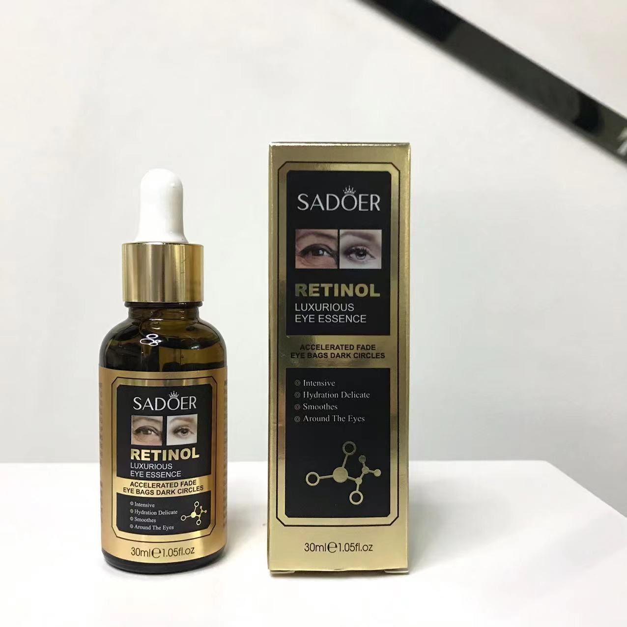 【Clearance Sale】SADOER Eye Serum Hyaluronic Acid to Improve Dark Circles Bags Wrinkles Moisturizing with Whitening Smooth Fine Lines Cream