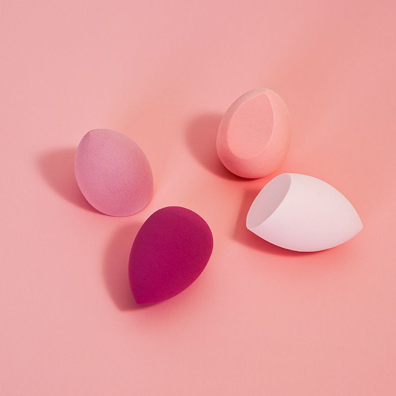 【Clearance Sale】4 Pcs Oval Synthetic Makeup Sponges Blender Set - Pink Beauty Sponge Foundation Blending Blender - Latex-Free, Dry/Wet Use - Cosmetic Makeup Accessories