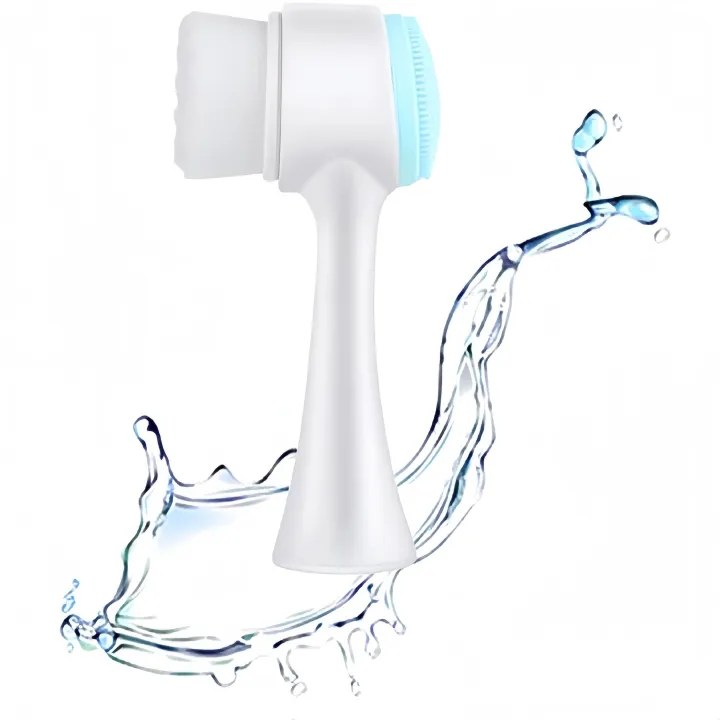 Double-Sided Silicone Face Cleansing Brush Facial Cleanser Blackhead Removal Product Pore Cleaner Exfoliator Face Scrub Brush