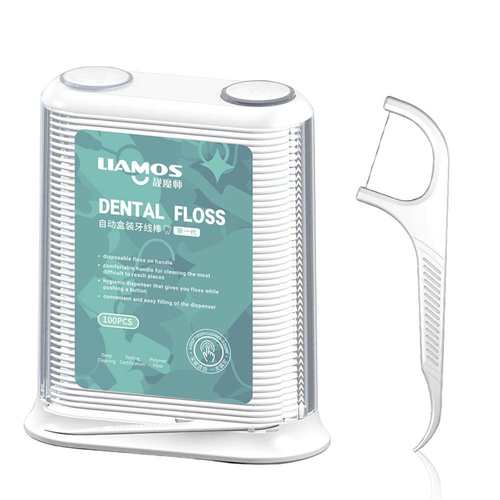 【Clearance Sale】Dental Floss Dispenser, 100Pcs Floss Pick Holder Automatic Floss Pick Boxes Reusable Flosser Organiser Case Clean Flossers Toothpicks Replacement Teeth Cleaning(100 pcs in Bag or Box)
