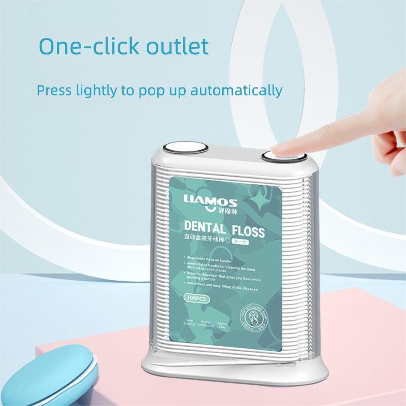 【Clearance Sale】Dental Floss Dispenser, 100Pcs Floss Pick Holder Automatic Floss Pick Boxes Reusable Flosser Organiser Case Clean Flossers Toothpicks Replacement Teeth Cleaning(100 pcs in Bag or Box)