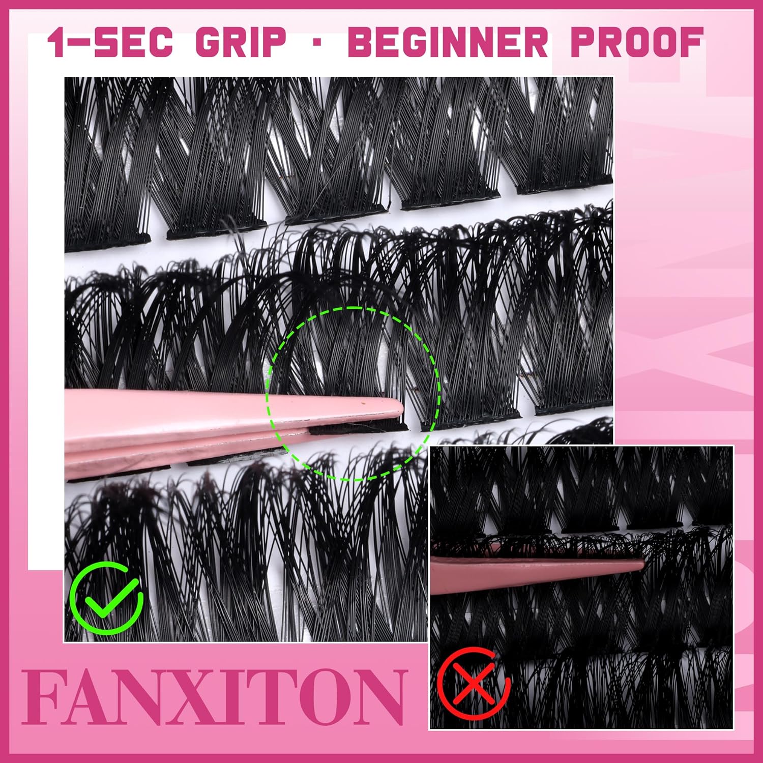 Cluster Lashes 168 pcs Wispy Lash Clusters D Natural Eyelashes Extensions 9-16mm Mix 30D+40D Individual Lashes with Lash Glue,Remover and Seal Tweezers Thin Band Eyelashes Cluster for DIY Lash Extensi