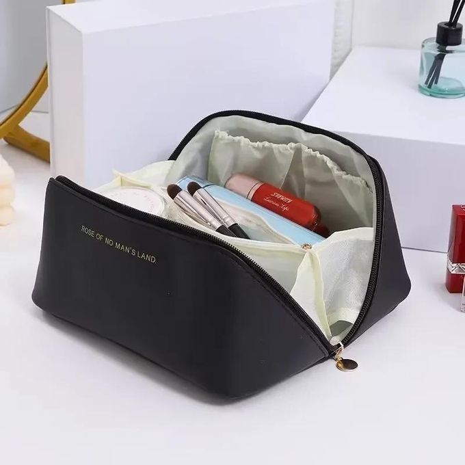 【Clearance Sale】Travel Makeup Bag,Large Capacity Cosmetic Bags For Women,Waterproof Portable Pouch Open Flat Toiletry Bag Make Up Organizer With Divider And Handle