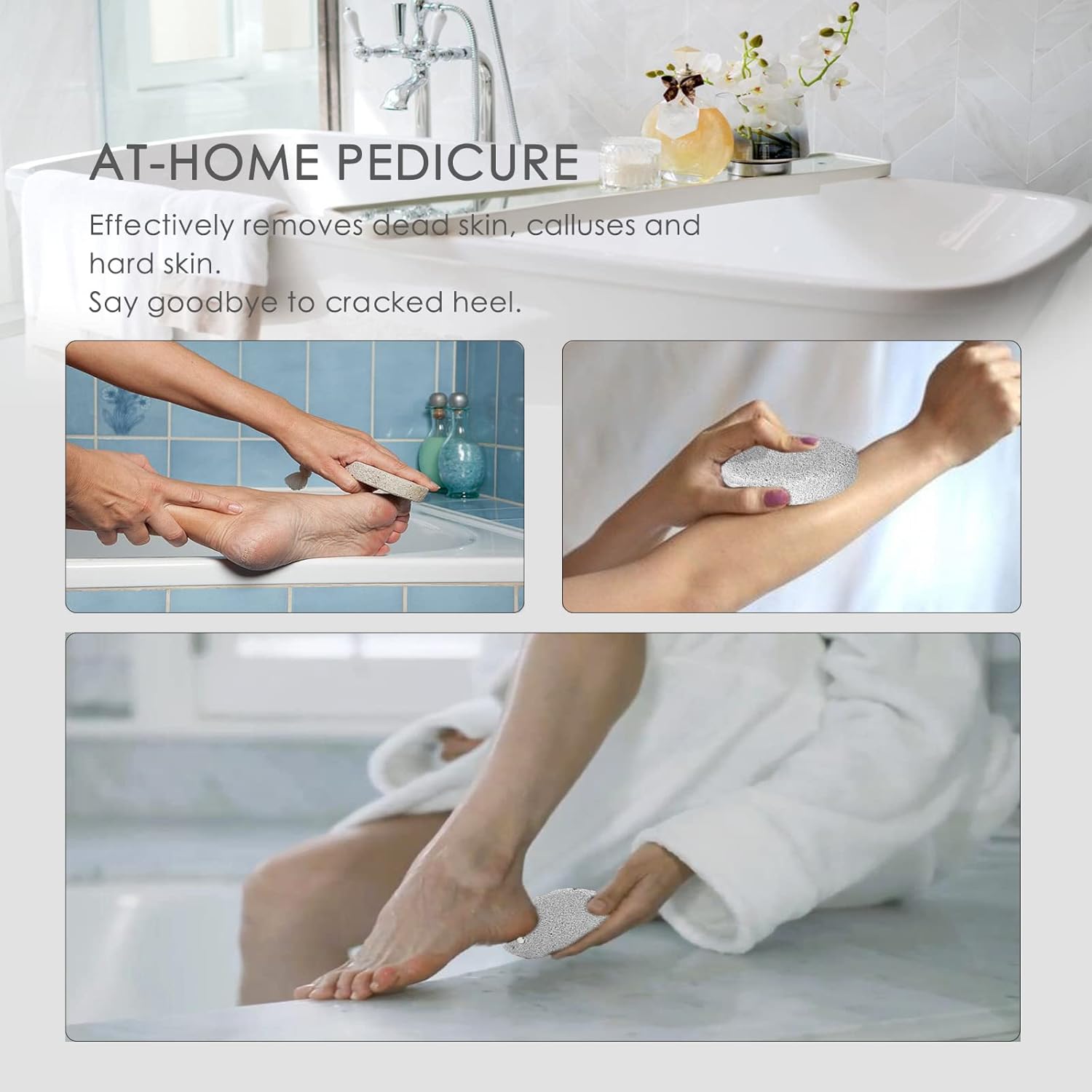 【Clearance Sale】Pumice Stone 2 Pcs - Foot Pumice Stone for Feet Hard Skin Remover, Foot Scrubber Stone for Dead Skin, Calluses and Corns