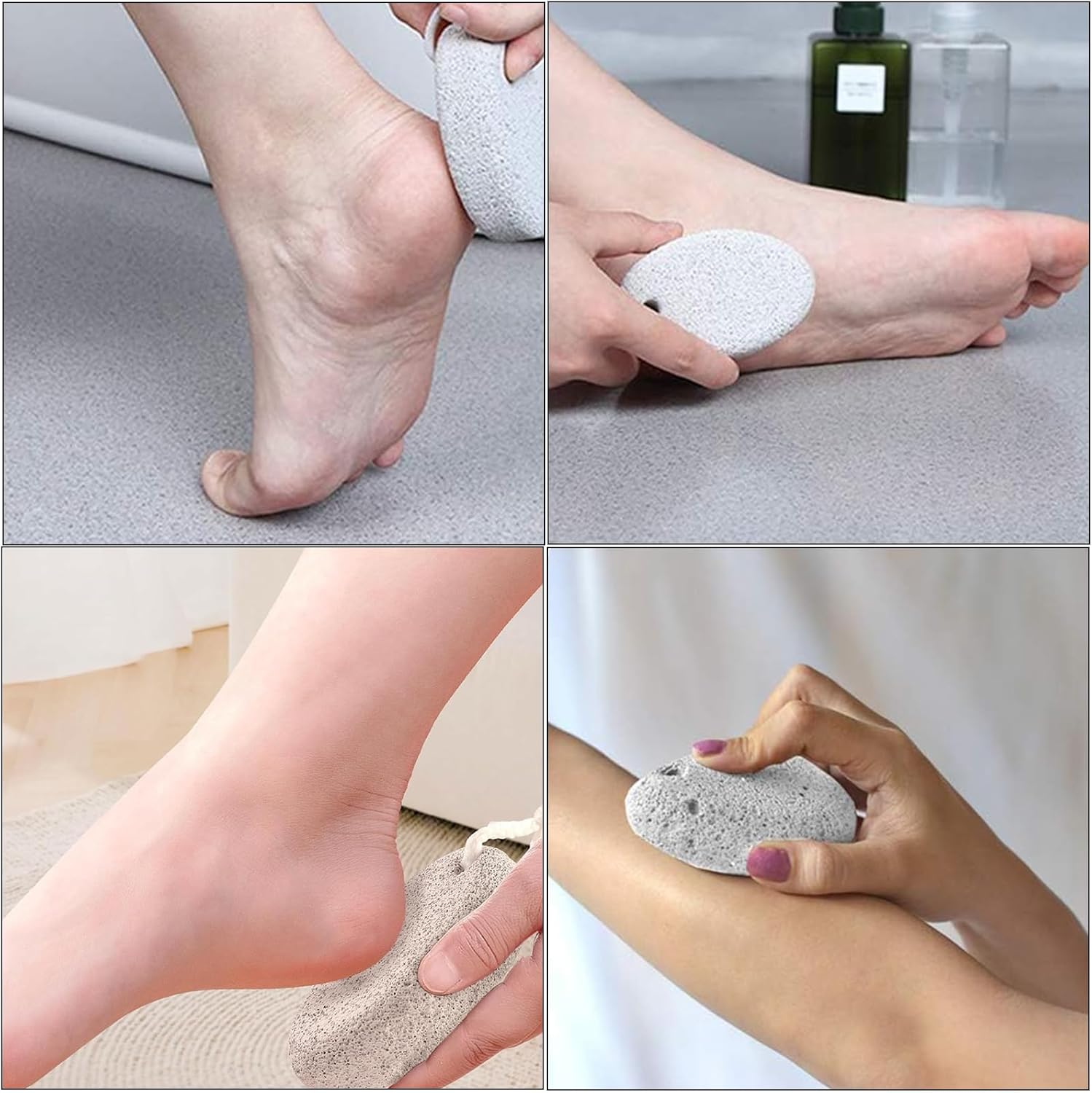 【Clearance Sale】Pumice Stone 2 Pcs - Foot Pumice Stone for Feet Hard Skin Remover, Foot Scrubber Stone for Dead Skin, Calluses and Corns
