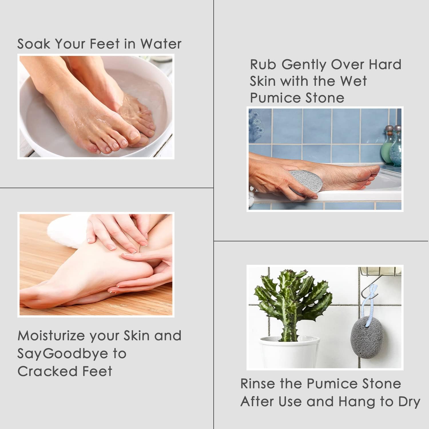 【Clearance Sale】Pumice Stone 2 Pcs - Foot Pumice Stone for Feet Hard Skin Remover, Foot Scrubber Stone for Dead Skin, Calluses and Corns