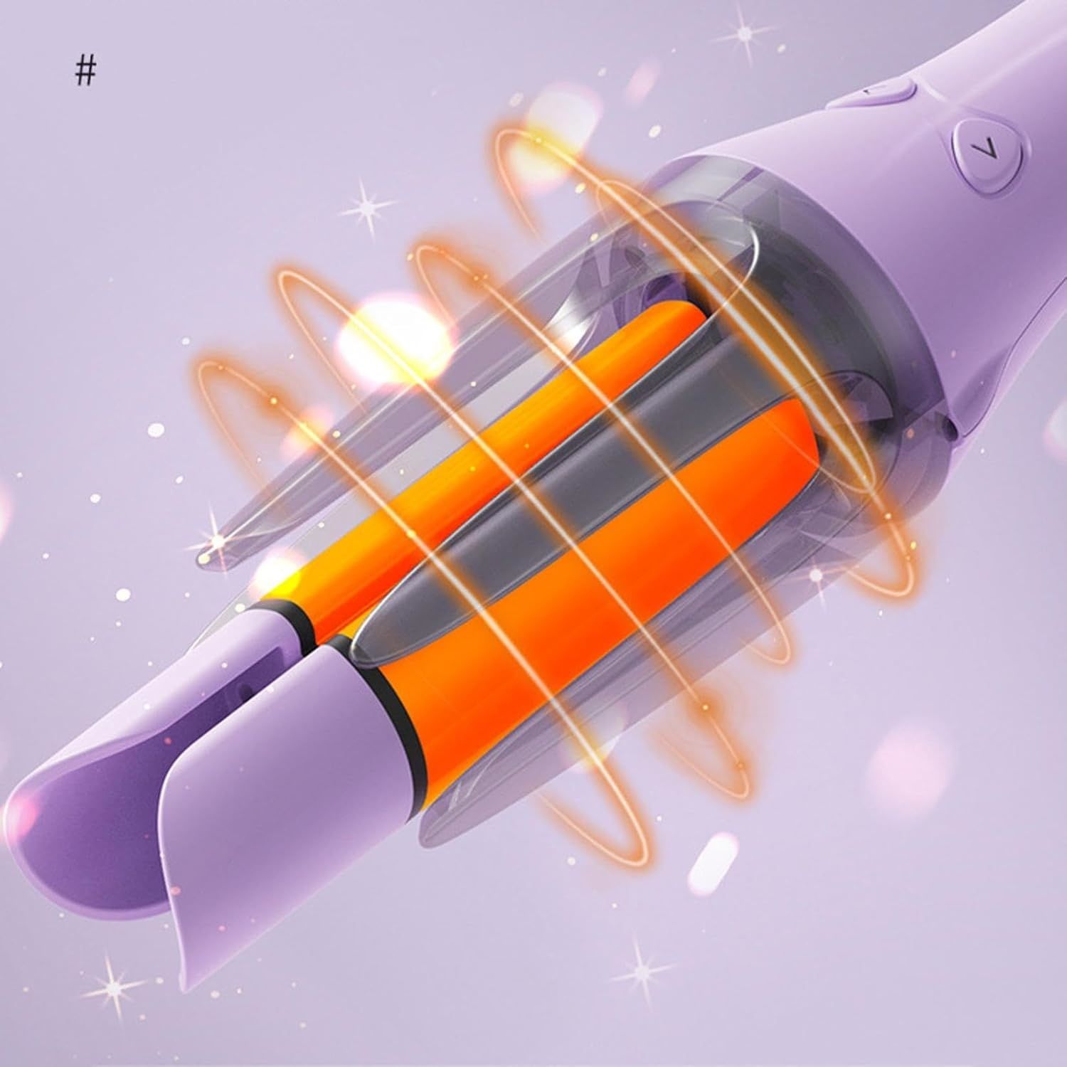 【Clearance Sale】28mm Rotating Curling Iron for Effortless Waves and Beach Curls, Auto Hair Curler with  3 Temperature, Fast Heating for Hair Styling