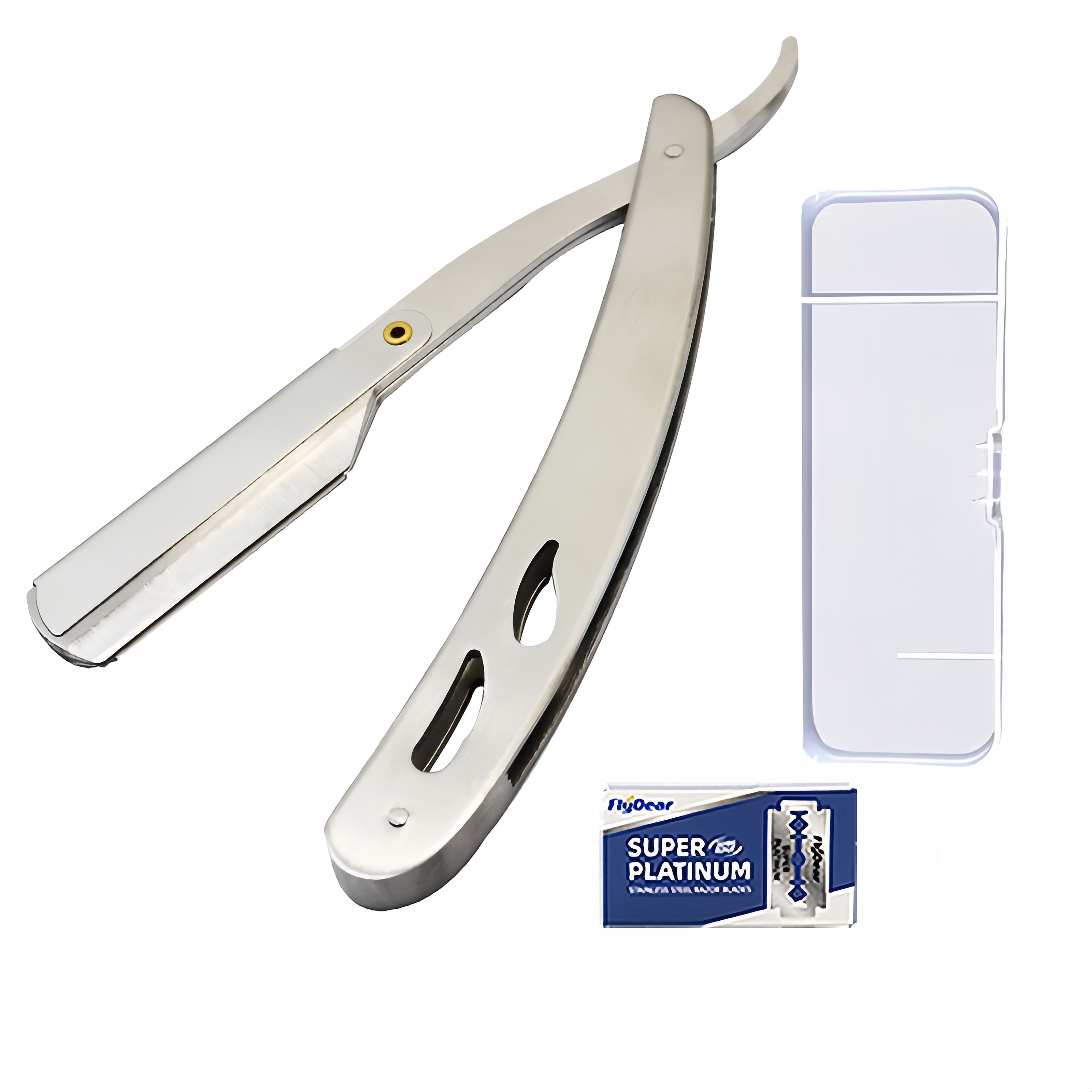 【Clearance Sale】Professional Barber Straight Edge Razor Safety with 10-Pack Double Edge Razor Blades
