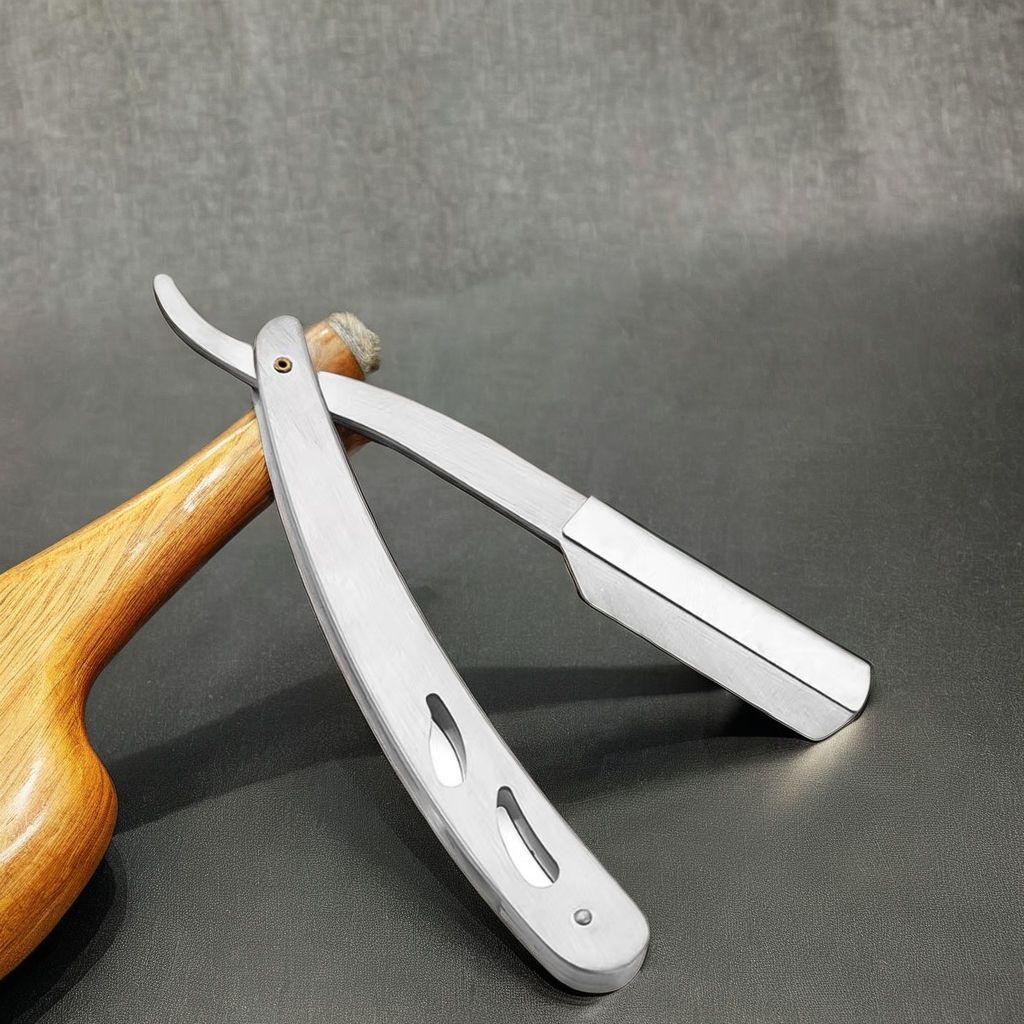 【Clearance Sale】Professional Barber Straight Edge Razor Safety with 10-Pack Double Edge Razor Blades