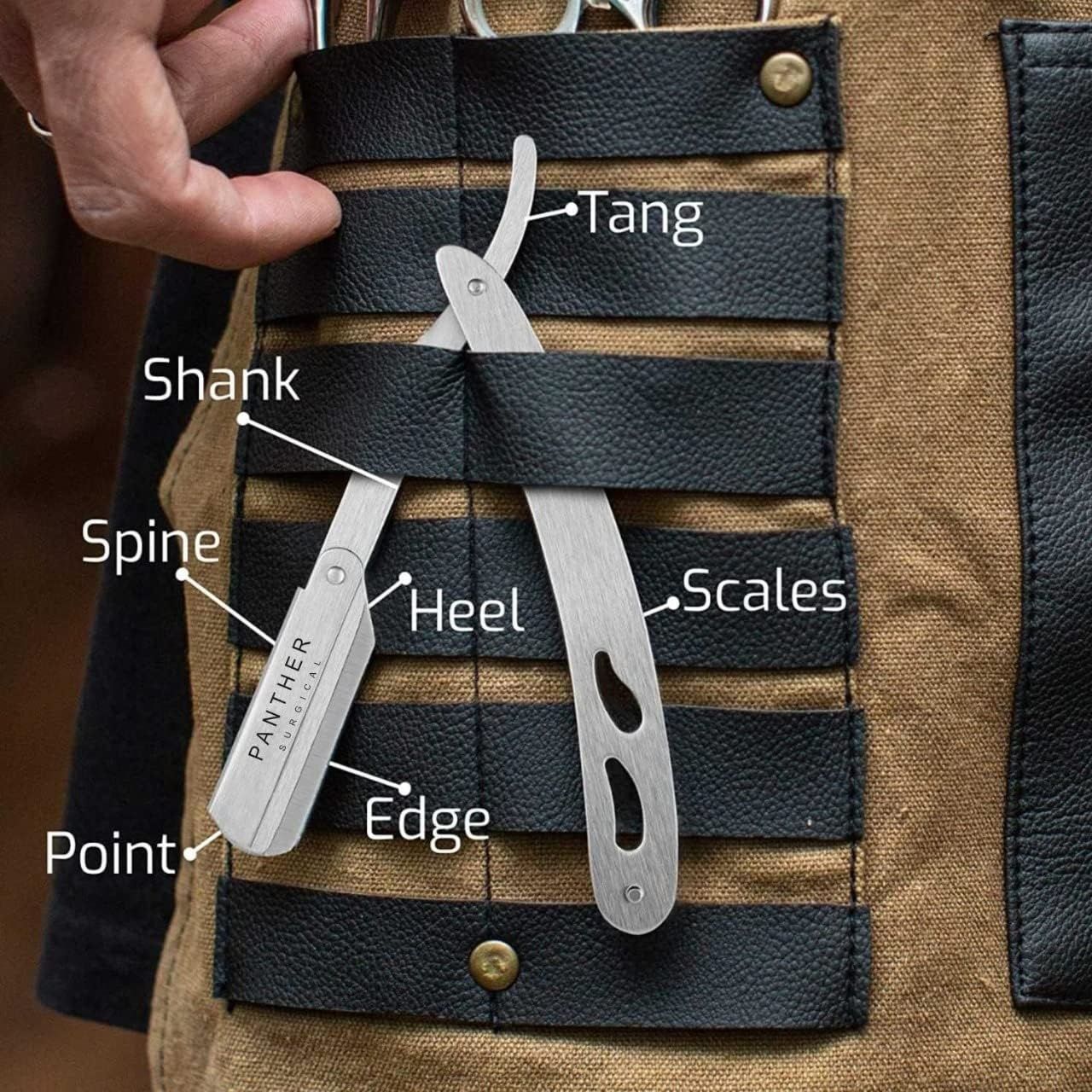 【Clearance Sale】Professional Barber Straight Edge Razor Safety with 10-Pack Double Edge Razor Blades