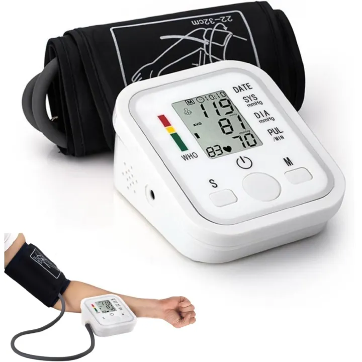 Blood Pressure Monitors Large Cuff Size 22cm to 36cm - Blood Pressure Machine with Cuff for Upper Arm - Heart Rate Hypertension Monitor for Home Use - Blood-Pressure Monitor with LCD Display