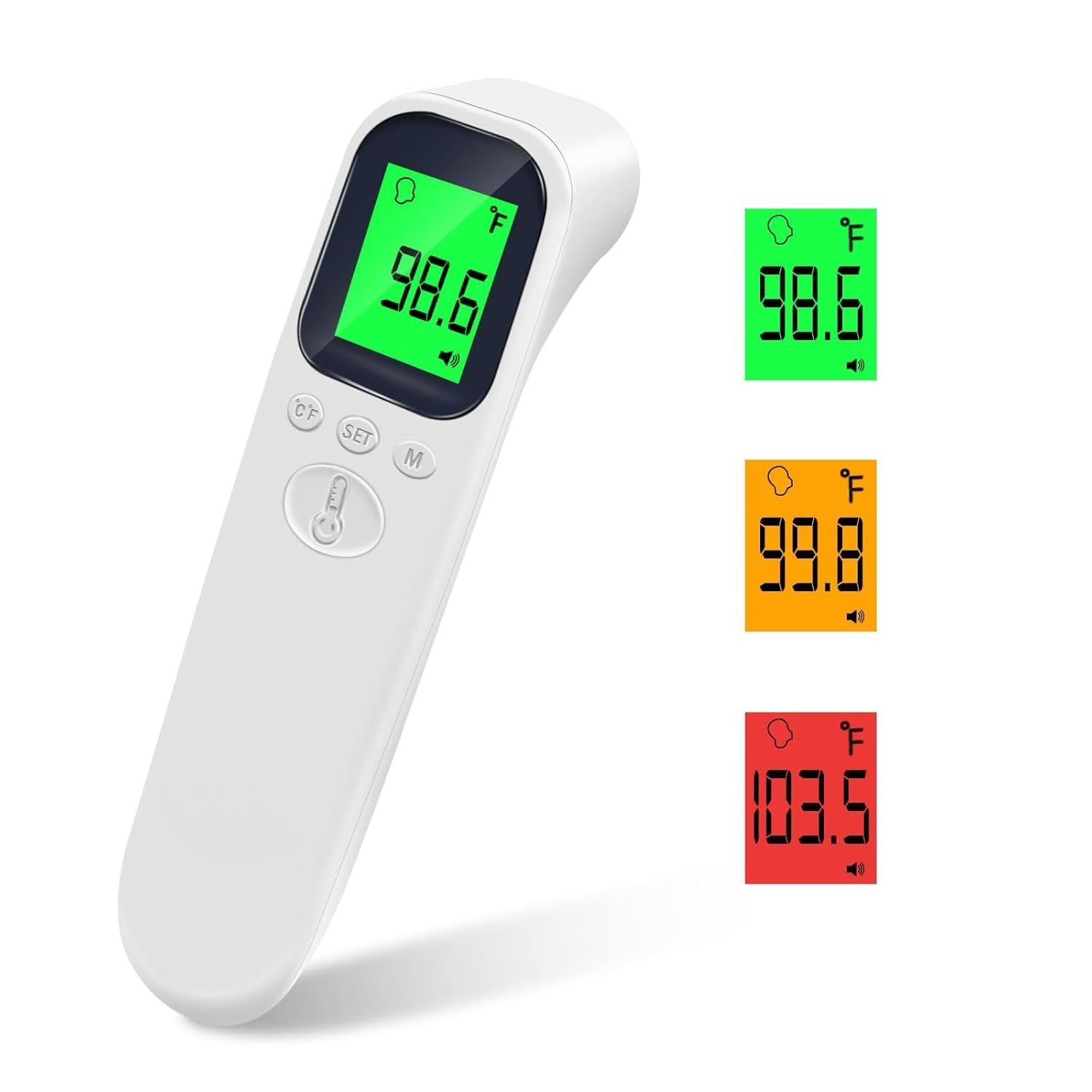 Contactless Thermometer - Digital Forehead Thermometer for Baby, Kids and Adults,3 Color Fever Alarm, 2 in 1 Forehead & Object Mode
