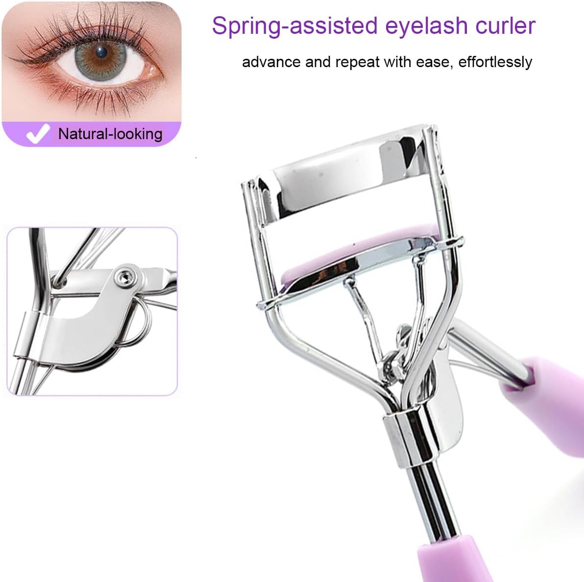 Eyelash Curler - Ergonomic Design for All Eye Shapes, Precision Curl Control, Superior Long- Lasting Curl, Gentle on Lashes, Easy to Use
