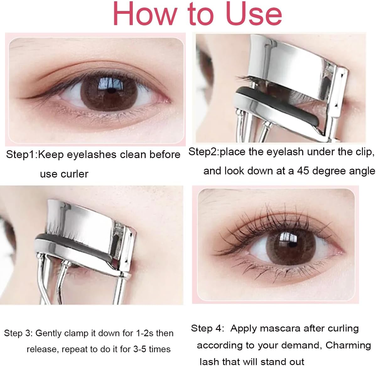 Eyelash Curler - Ergonomic Design for All Eye Shapes, Precision Curl Control, Superior Long- Lasting Curl, Gentle on Lashes, Easy to Use