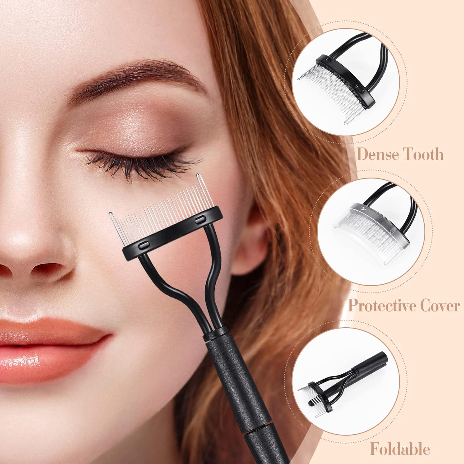 17 Pcs Eyelash Curlers Kit Lash Curler Eyelash Comb Seperator Extension Tweezers Eyebrow Brush Scissors False Eyelashes Applicator Eyebrow Trimmer Silicone Refills Pads for Women