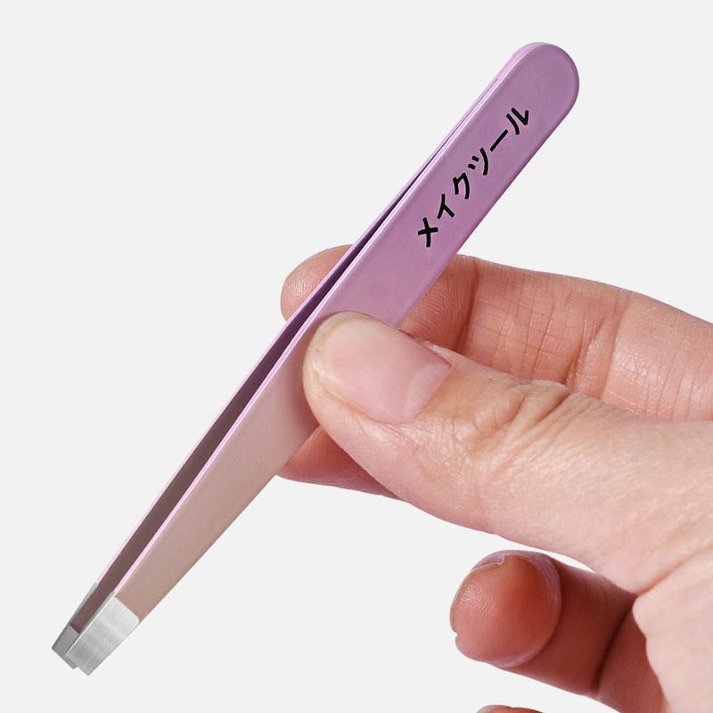 【Clearance Sale】Tweezers Set for Women Facial Hair,4Pcs Stainless Steel Eyebrow Tweezer Set with Travel Mirror Case, Suitable for Everyday Use in Car, Purse