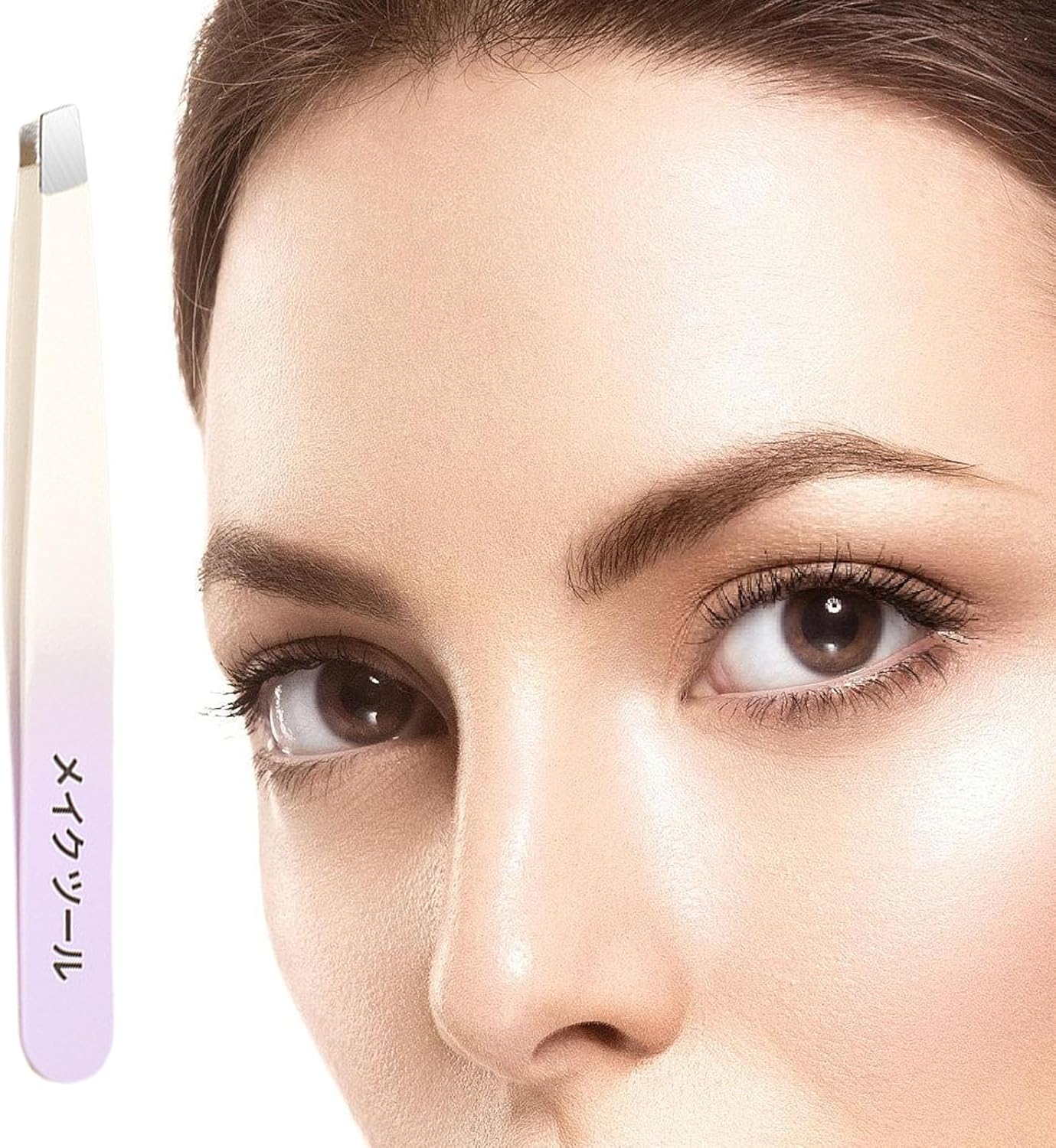 【Clearance Sale】Tweezers Set for Women Facial Hair,4Pcs Stainless Steel Eyebrow Tweezer Set with Travel Mirror Case, Suitable for Everyday Use in Car, Purse