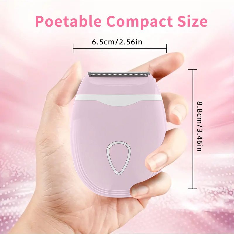 Portable Electric Shaver for Women - No Batteries, Detachable Head, Ideal for Bikini Legs & Underarms, Mechanical Shaving, 36V or Below, Bikini Hair Removal | Modern Aesthetic | Compact Design