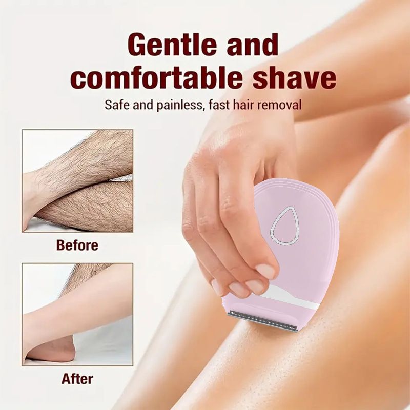 Portable Electric Shaver for Women - No Batteries, Detachable Head, Ideal for Bikini Legs & Underarms, Mechanical Shaving, 36V or Below, Bikini Hair Removal | Modern Aesthetic | Compact Design