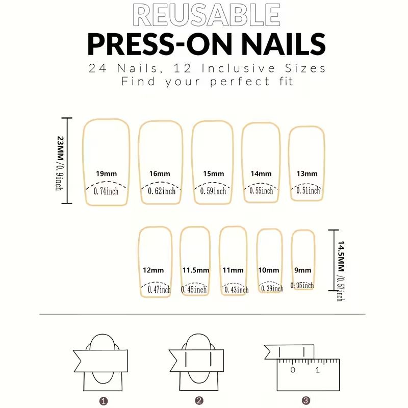 24 Pcs Press on Nails Medium Fake Nails Square Glue on Nails Wine Red False Nails with Design Silver Glitter Lines Reusable Artificial Nails Acrylic Stick on Nails for Women Girls