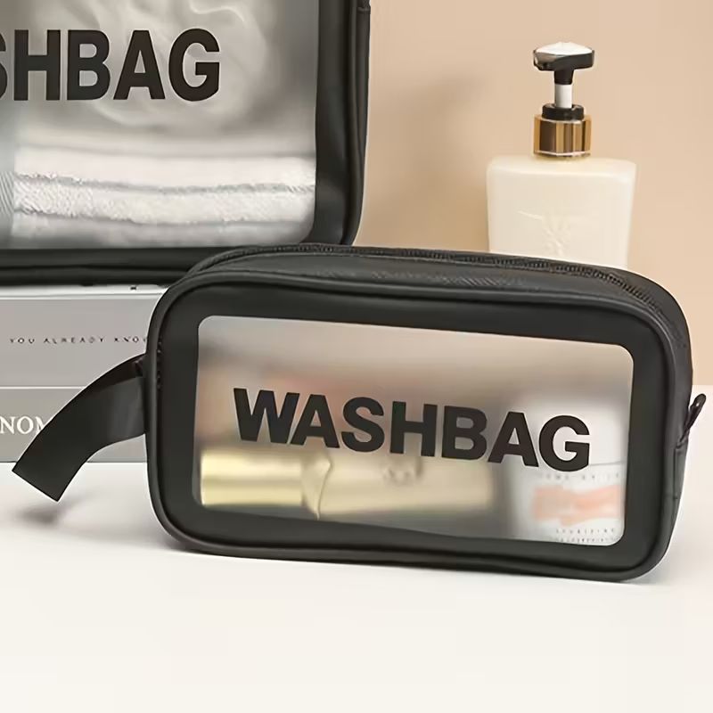 【Clearance Sale】[3pcs Travel Toiletry Bags] 3pcs Portable Translucent Travel Toiletry Bags | Upgrade Pack with Handle, Large Capacity, Frosted Storage for Women, 3 Different Size Make up Bags