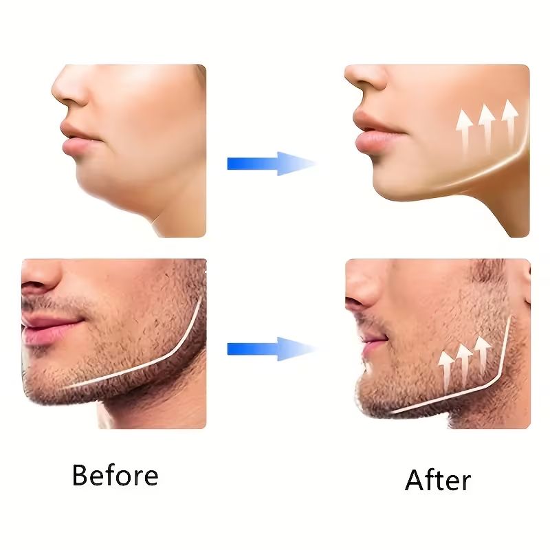 6pcs Silicone Jaw Trainers for Adults - 3 Resistance Levels, Non-Electric Jawline Exerciser in Clear, Light Gray & Black - Enhances Facial Toning & Strengthening, Jaw Exerciser