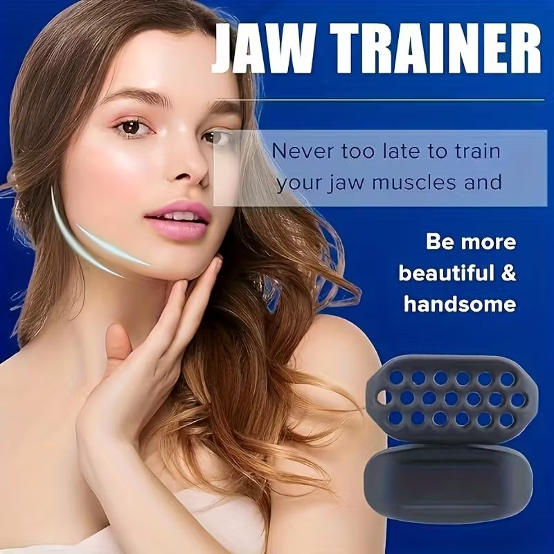 6pcs Silicone Jaw Trainers for Adults - 3 Resistance Levels, Non-Electric Jawline Exerciser in Clear, Light Gray & Black - Enhances Facial Toning & Strengthening, Jaw Exerciser view 2