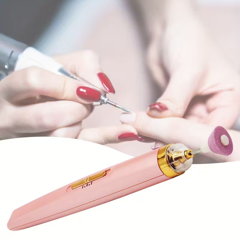 【Clearance Sale】[Portable Wireless Nail Drill] Rechargeable Portable Wireless Electric Nail Drill | Professional Nail Care Tool with Nail Buffing Heads & Sandpaper for Acrylic Gel Nail Polish