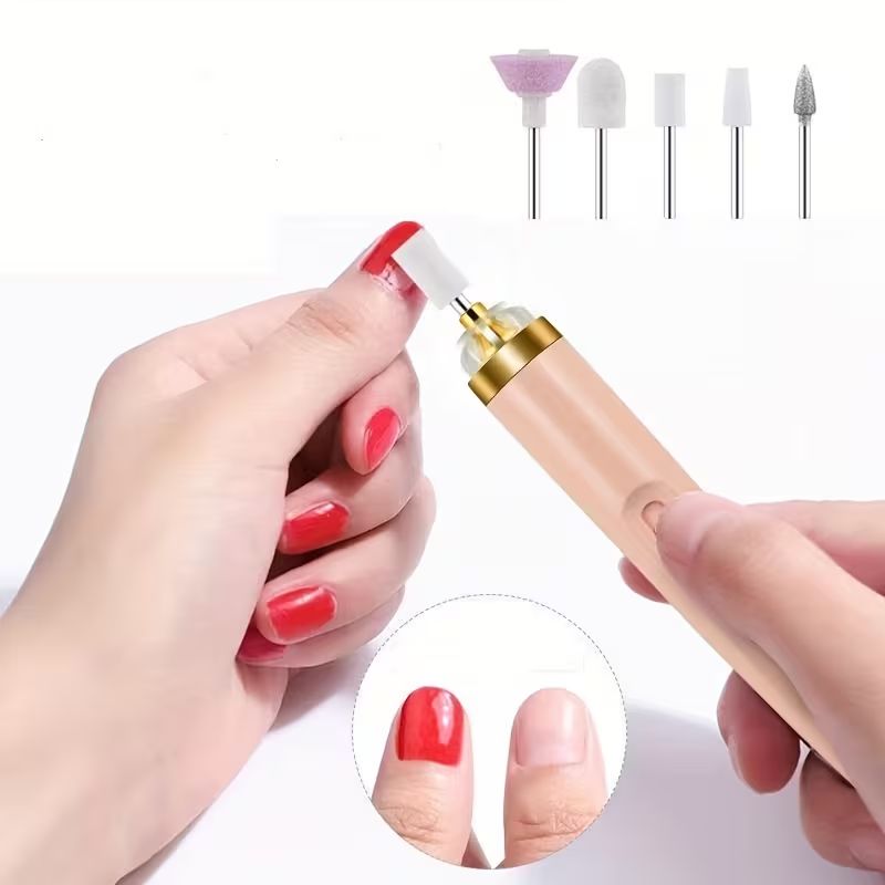 【Clearance Sale】[Portable Wireless Nail Drill] Rechargeable Portable Wireless Electric Nail Drill | Professional Nail Care Tool with Nail Buffing Heads & Sandpaper for Acrylic Gel Nail Polish