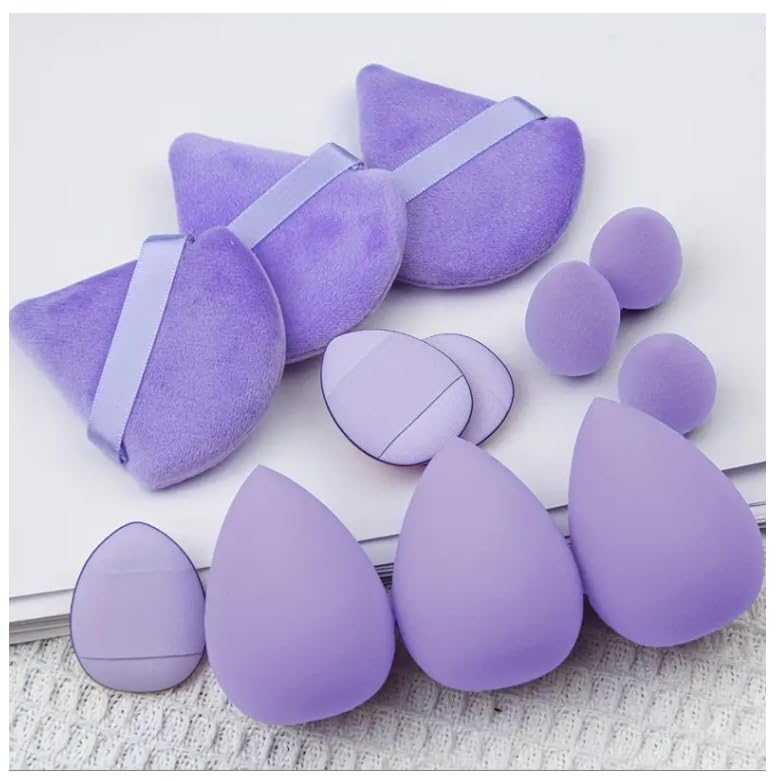 【Clearance Sale】Beauty Blender 12-piece Universal Cosmetic Sponge Set, Professional Makeup Sponge Set, Makeup Sponge & Triangle Puff Set for All Skin Kinds, Beauty Sponge Blender