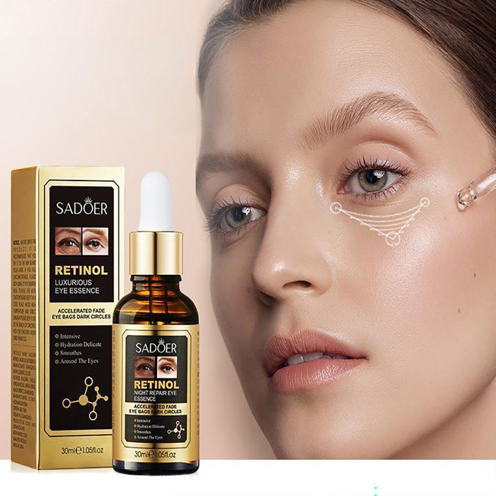 【Clearance Sale】SADOER Eye Serum Hyaluronic Acid to Improve Dark Circles Bags Wrinkles Moisturizing with Whitening Smooth Fine Lines Cream