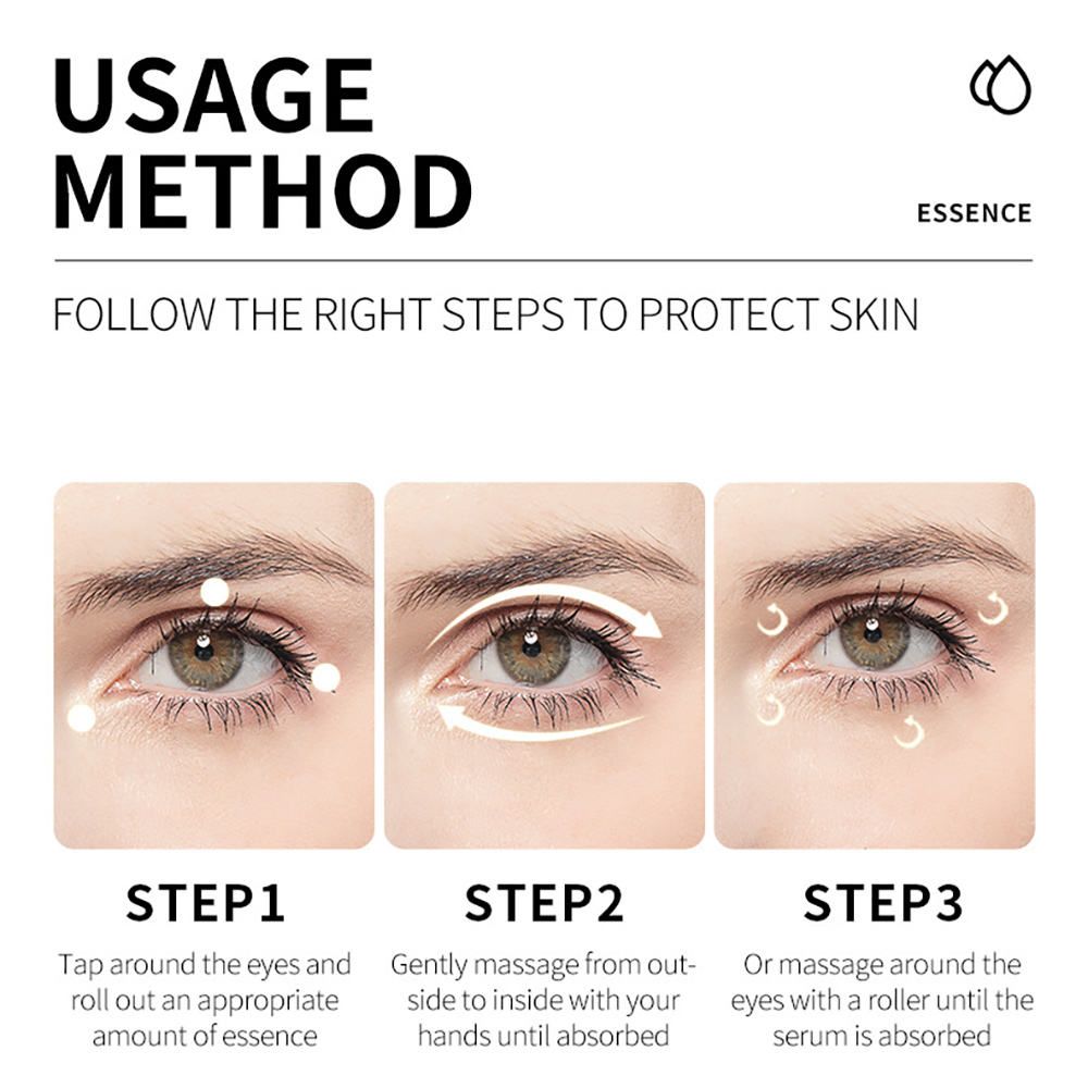 【Clearance Sale】SADOER Eye Serum Hyaluronic Acid to Improve Dark Circles Bags Wrinkles Moisturizing with Whitening Smooth Fine Lines Cream