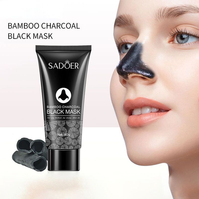 SADOER Bamboo Charcoal Remove Blackhead Mascarillas Facial Face Mask Deep Cleansing Black Mask