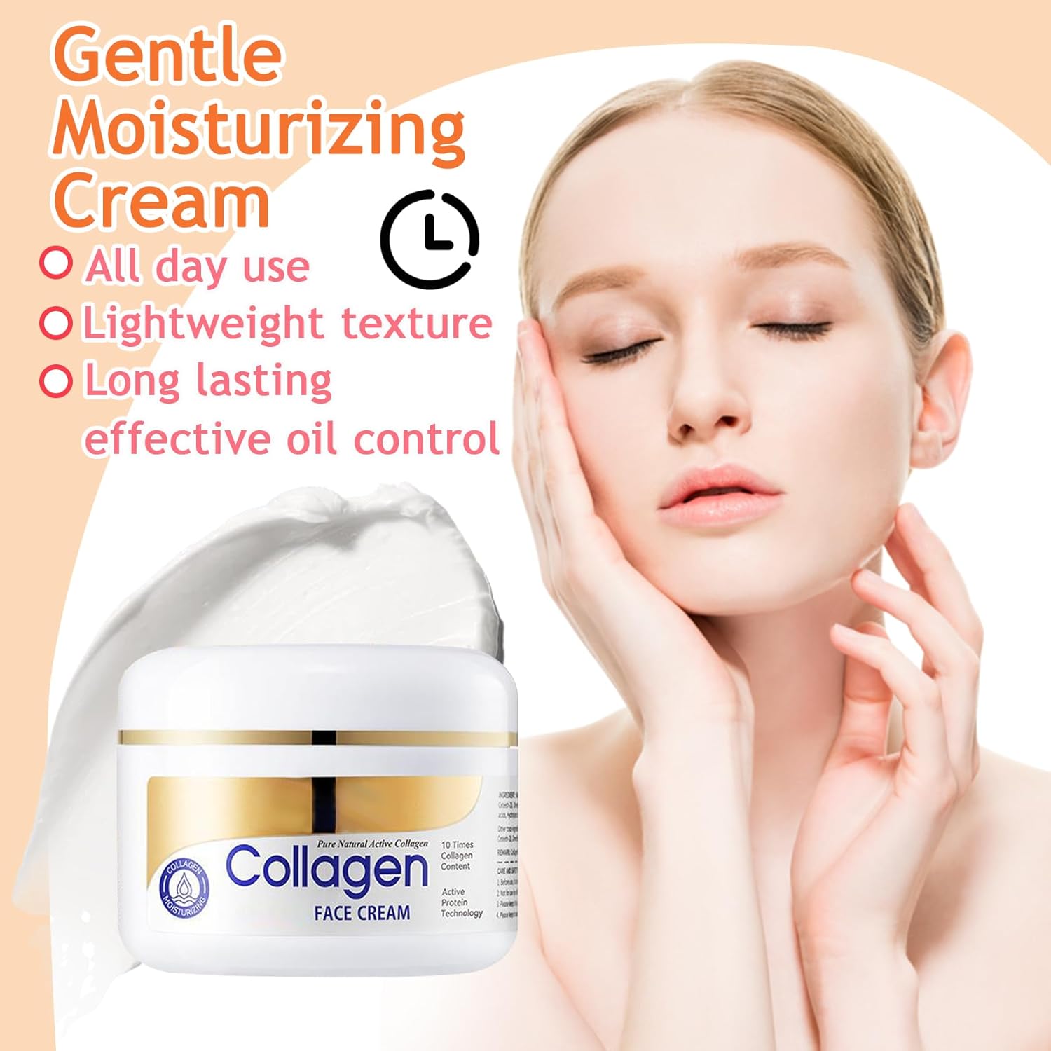 【Clearance Sale】SADOER Hydrating Face Cream,Deep Cleansing Long Lasting Moisturizing Facial Cream,Daily Non-sticky Face Moisturizer for Face and Body