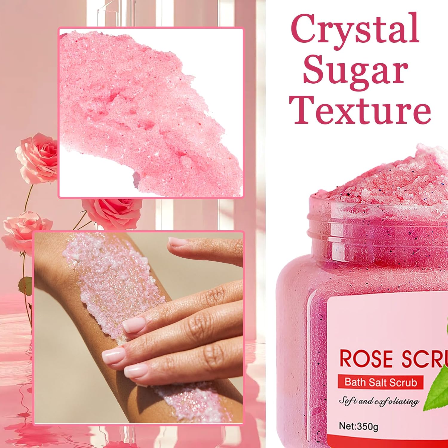 【Clearance Sale】SADOER Premium Body Scrub to Exfoliate & Moisturize Skin,Deep Cleansing Body Exfoliator Scrub for Men & Women,Long Lasting Hydrating Smooth exfoliating Body Salt Scrub