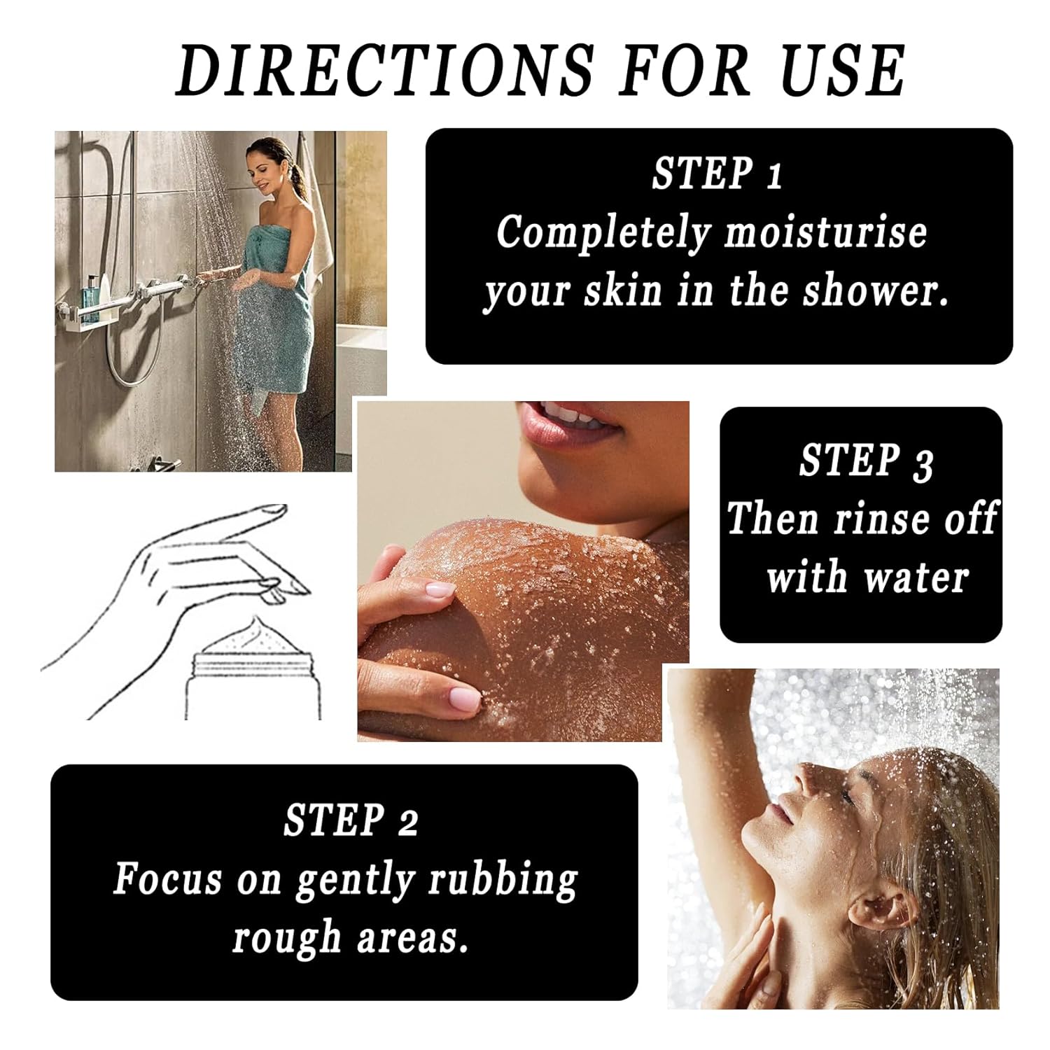 【Clearance Sale】SADOER Premium Body Scrub to Exfoliate & Moisturize Skin,Deep Cleansing Body Exfoliator Scrub for Men & Women,Long Lasting Hydrating Smooth exfoliating Body Salt Scrub