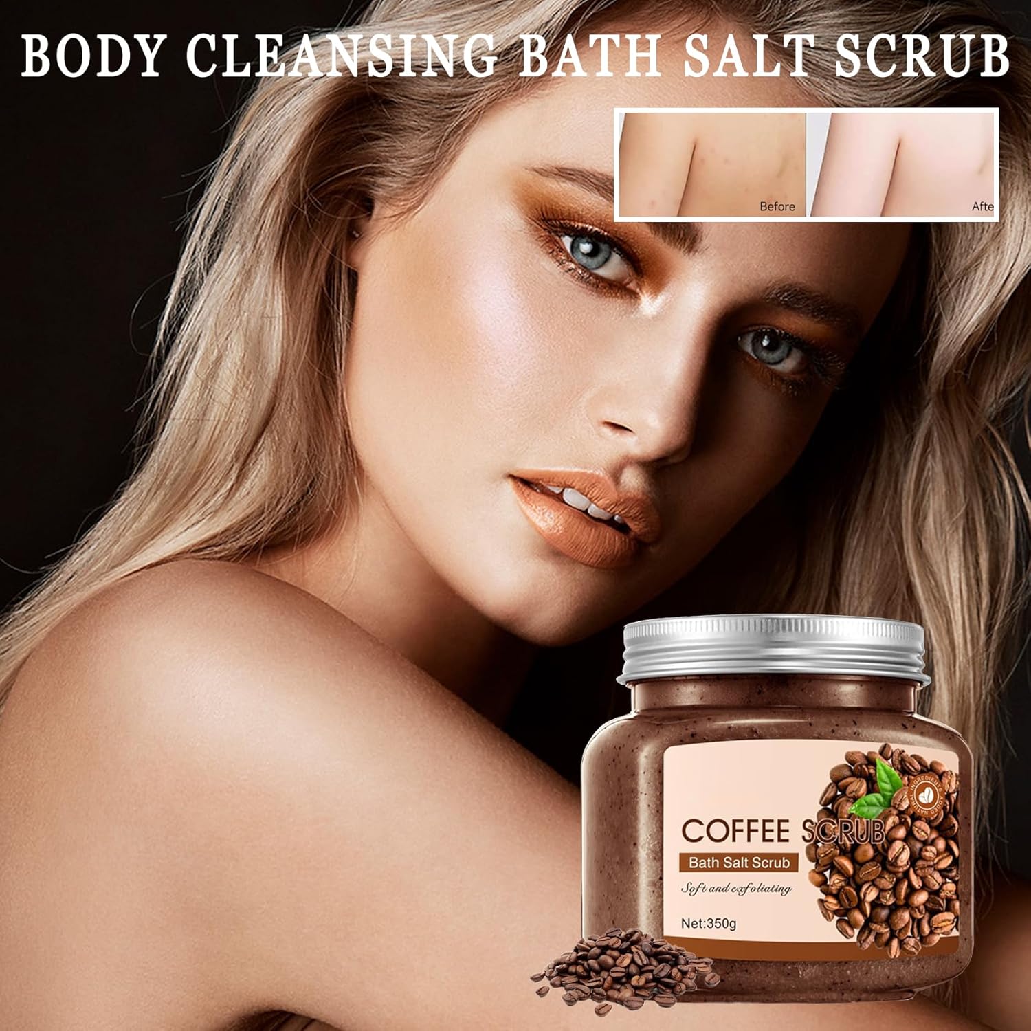 【Clearance Sale】SADOER Premium Body Scrub to Exfoliate & Moisturize Skin,Deep Cleansing Body Exfoliator Scrub for Men & Women,Long Lasting Hydrating Smooth exfoliating Body Salt Scrub