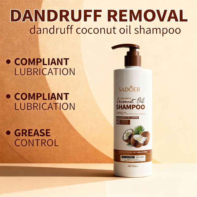 【Clearance Sale】SADOER Coconut Shampoo 500 ml with 100% Natural Coconut Oil for Hair Growth and Volume - Moisture - Extracts of Japanese Green Tea, Indian Gooseberry, and Rosemary