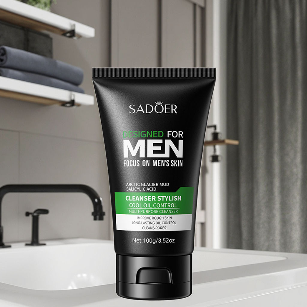 【Clearance Sale】SADOER Cool and Refreshing Men Multi-Function Facial Cleanser Deeply Cleanses the Face, Controls Oil, and Provides Gentle Care 100g