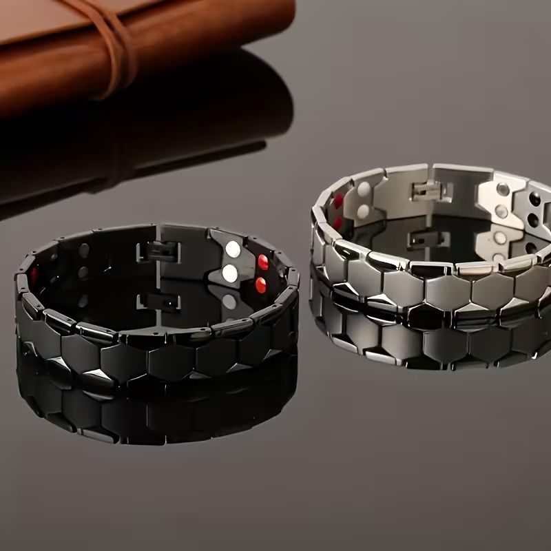 【Clearance Sale】A Stylish Bracelet Made of Magnetic Titanium Alloy for Men, Featuring Waterproof And Durable Black Retro Sports Design, Perfect for Everyday Use And Special Events, a Trendy Accessory