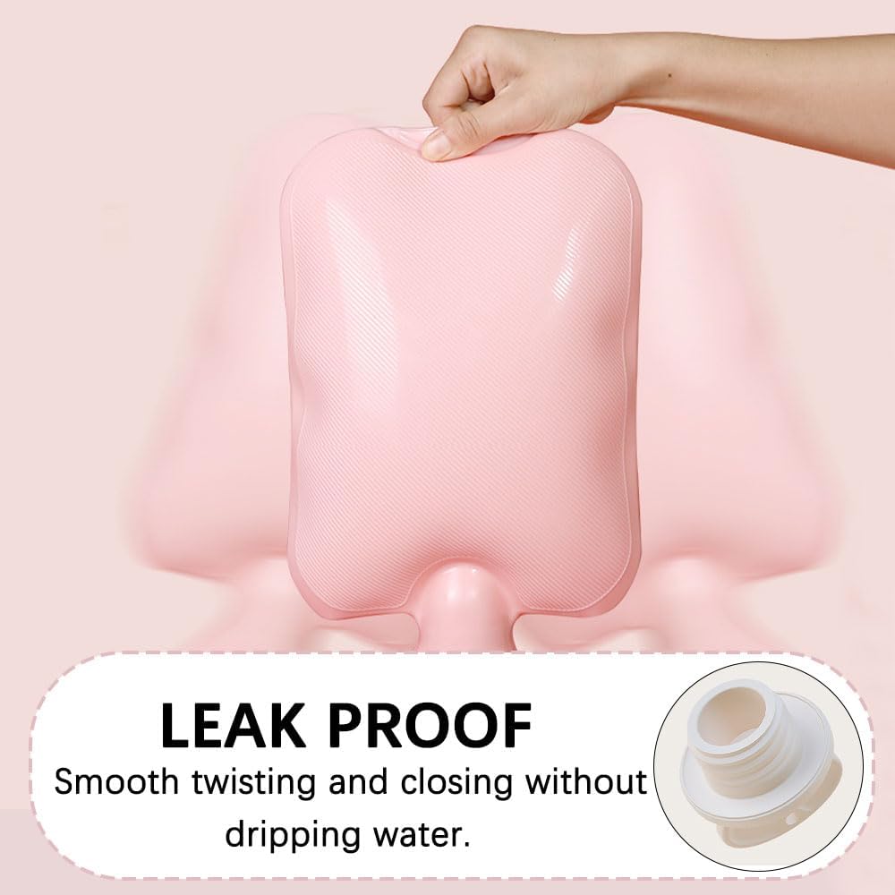 Hot Water Bottle with Cover, 2L Large Capacity Hot Water Bag, Skin-Friendly Material and Long-Lasting Warmth Suitable for Children and Adults Bed Warmer Bag