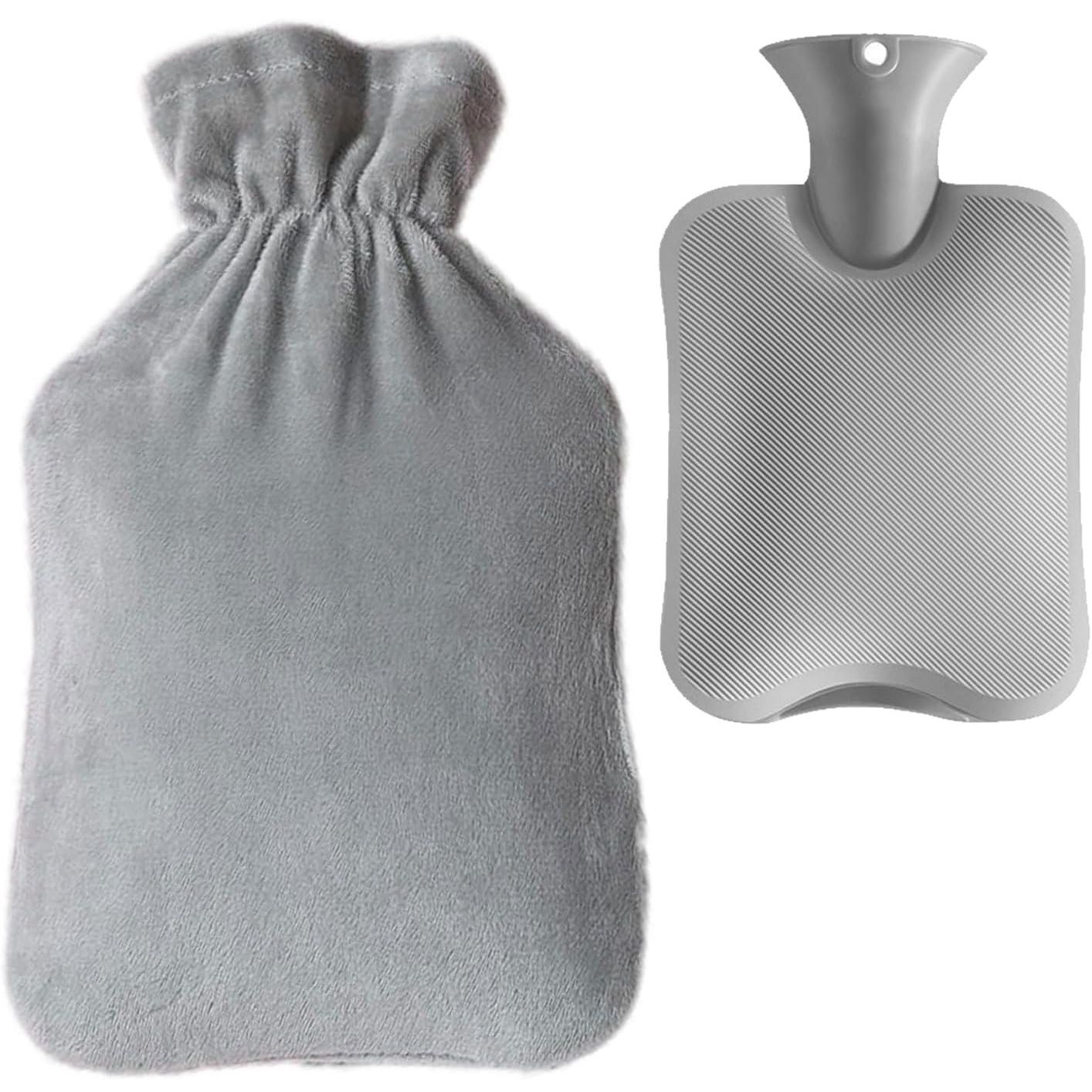 Hot Water Bottle with Cover, 2L Large Capacity Hot Water Bag, Skin-Friendly Material and Long-Lasting Warmth Suitable for Children and Adults Bed Warmer Bag