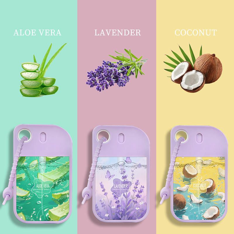 【Clearance Sale】Hydrating Hand Sanitizer Spray with Keychain Travel Size Scented Hand Sanitizer Spray Portable Pocket for Purse Backpack Outdoor Travel Adults Office Staff Teacher Nurse