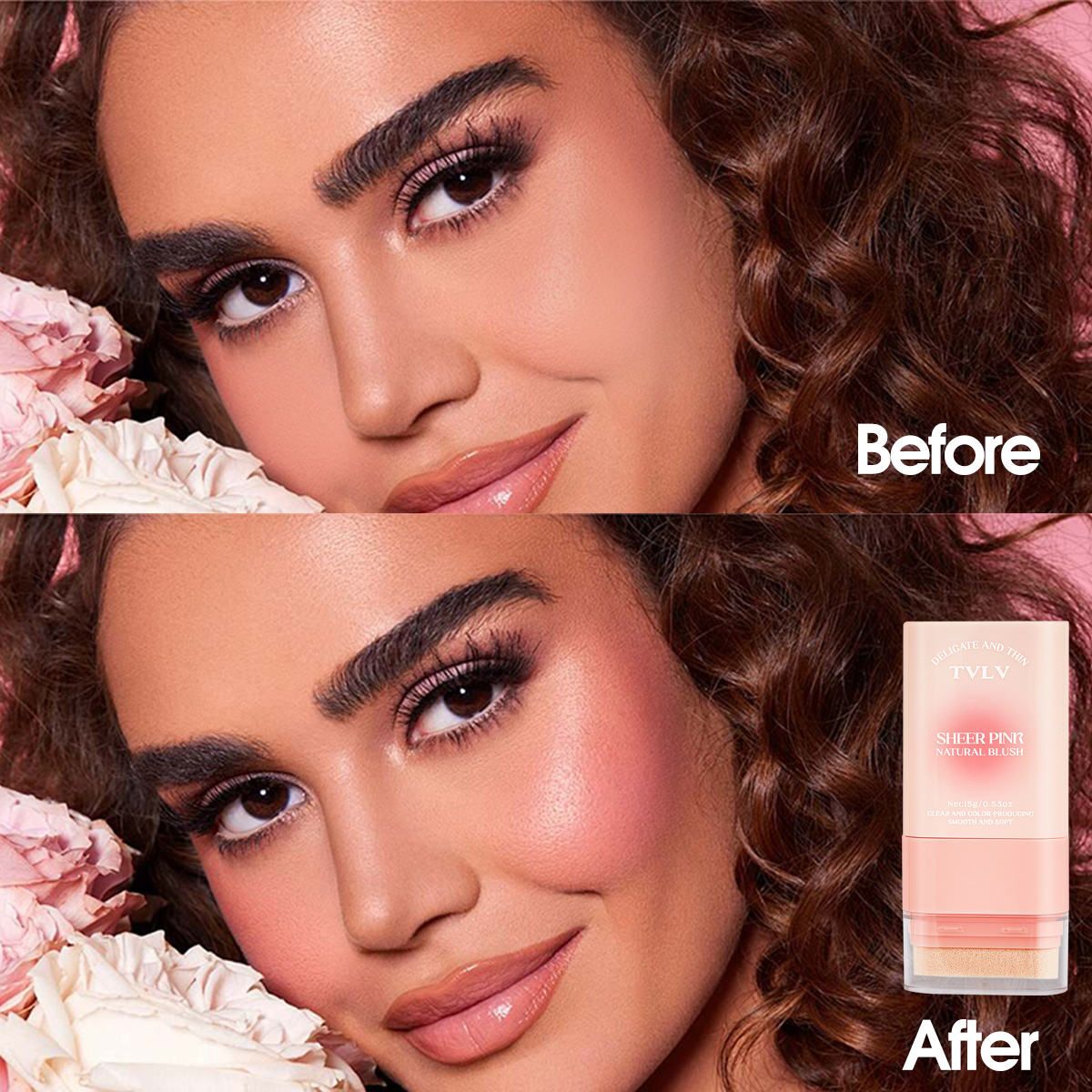 【Clearance Sale】Multi Functional Blush Stick Waterproof Long Lasting Easy Color Delicate Moisturing Pink Blush In Bar Matte Cosmetics Stick