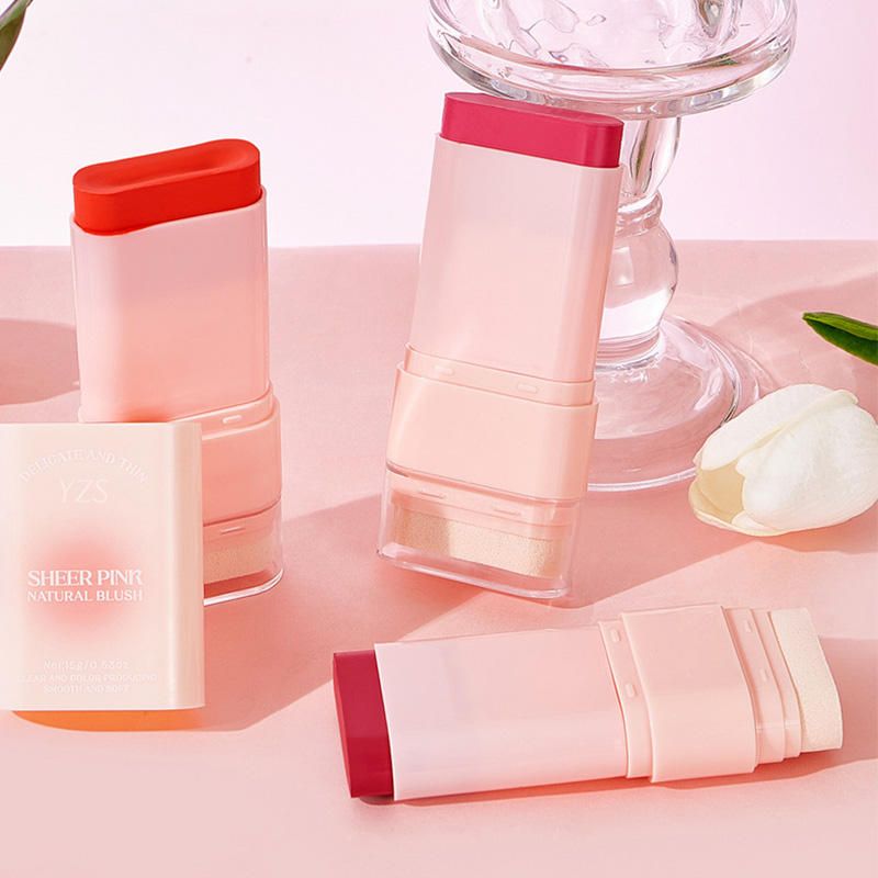 【Clearance Sale】Multi Functional Blush Stick Waterproof Long Lasting Easy Color Delicate Moisturing Pink Blush In Bar Matte Cosmetics Stick