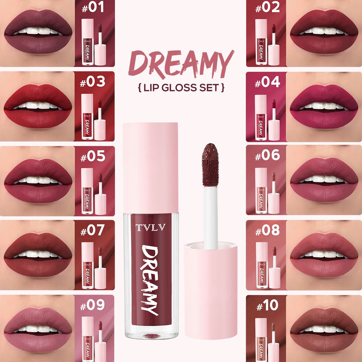 【Clearance Sale】10 Pieces/Set Lip Gloss Velvet Lipstick: Waterproof and Long-Lasting Lip Gloss Women's Moisturizing Lipstick Set