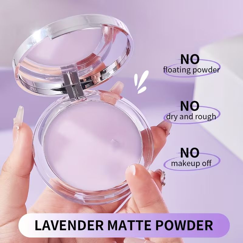 【Clearance Sale】Matte Foundation Powder, Jelly Setting Powder with Mini Puff, Powder-free Oil Control Face Pressed Powder Creates Long-Lasting Silky Blurring Waterproof Makeup