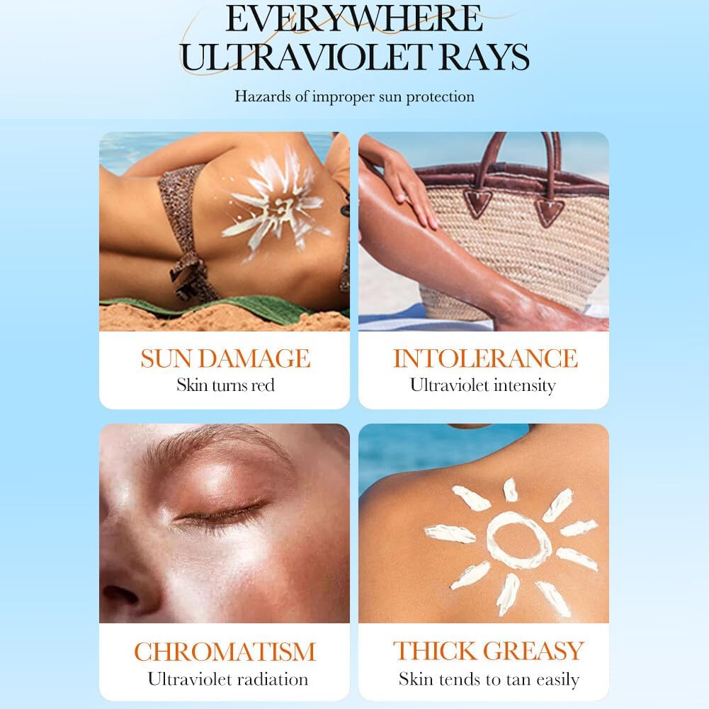 SADOER Sunscreen SPF 50 Face Sun Protective Cream Anti UVA/UVB Face Sun Cream Sun Secure Face and Body Sun Cream Moisturizing Sun Cream Sun Protection Milk 50g