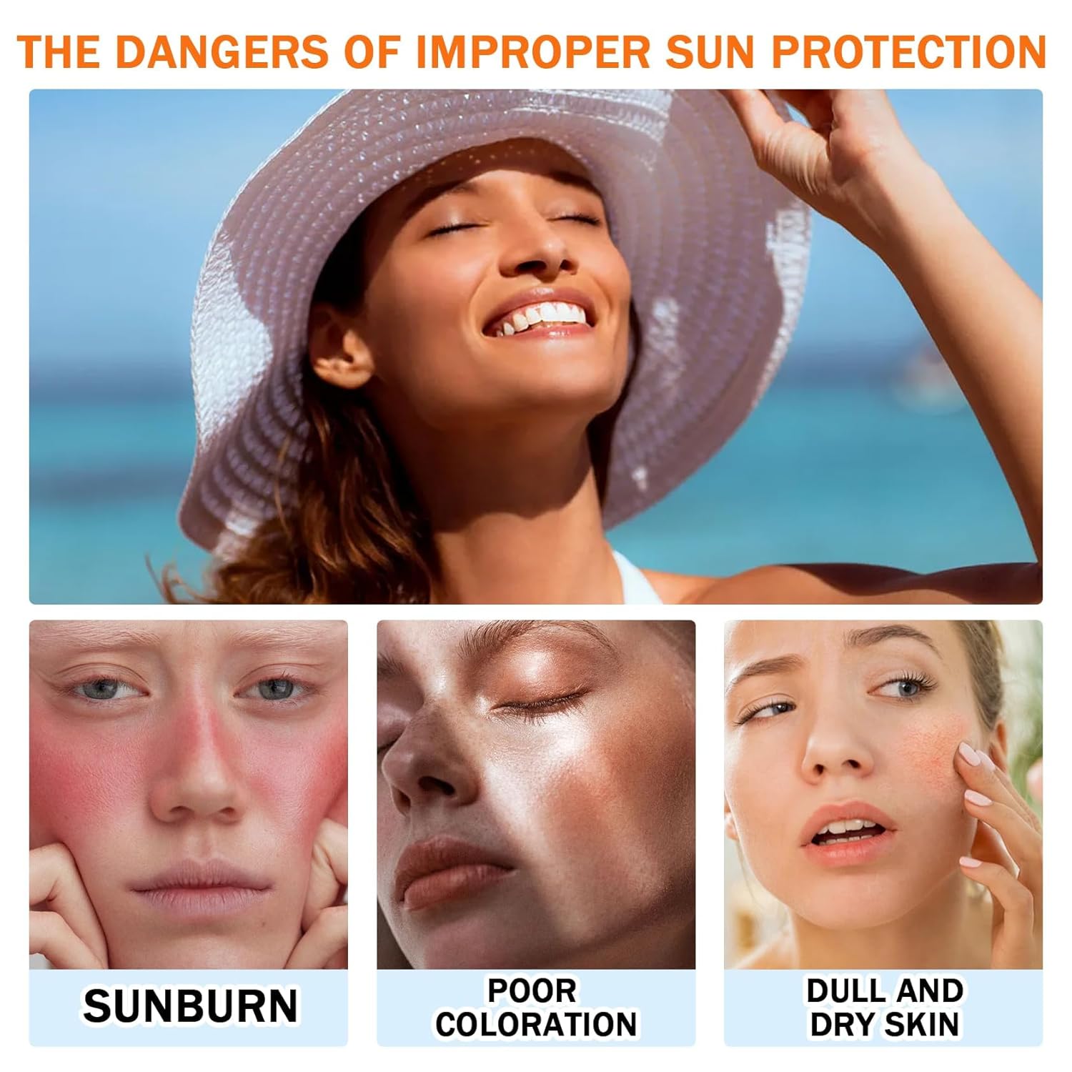 SADOER Sunscreen SPF 50 Face Sun Protective Cream Anti UVA/UVB Face Sun Cream Sun Secure Face and Body Sun Cream Moisturizing Sun Cream Sun Protection Milk 50g