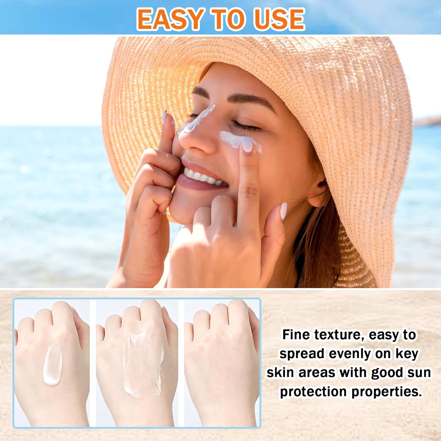 SADOER Sunscreen SPF 50 Face Sun Protective Cream Anti UVA/UVB Face Sun Cream Sun Secure Face and Body Sun Cream Moisturizing Sun Cream Sun Protection Milk 50g